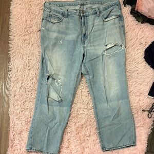 Old Navy Light Blue Distressed Flare Jeans